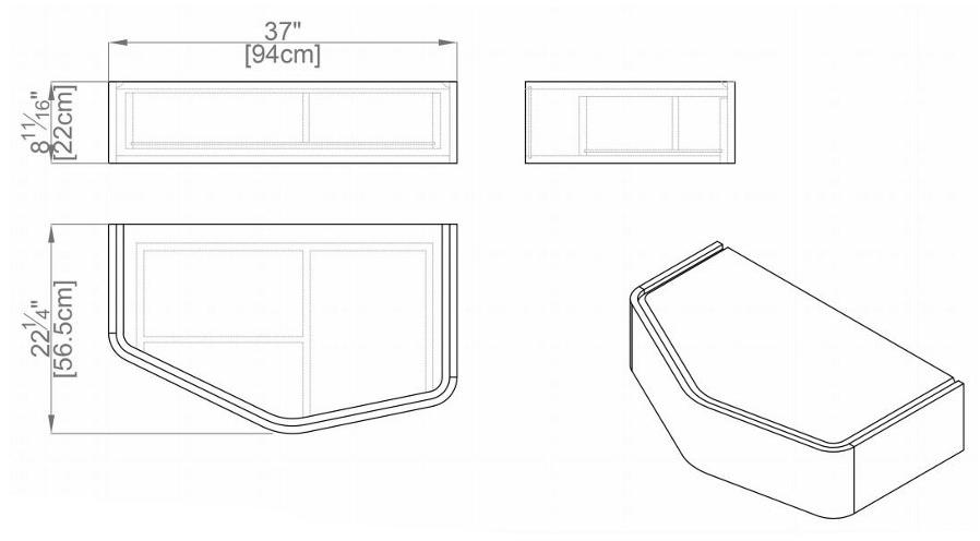 L'ANTIC COLONIAL Подвесной деревянный туалетный столик с ящиками Men{h}ir sun-id-1407864 - Вид №1