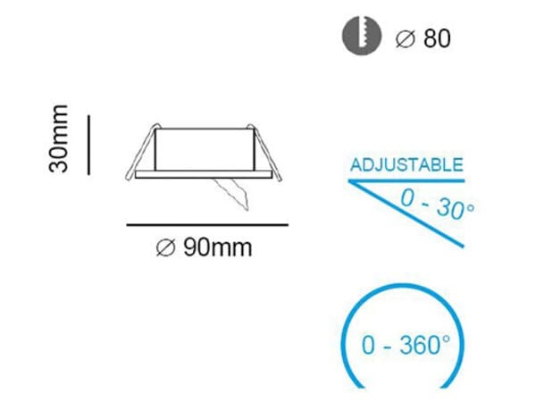 Алюминиевый регулируемый светодиодный прожектор Terzo Light SARA ARCH-00010862 - Вид №1