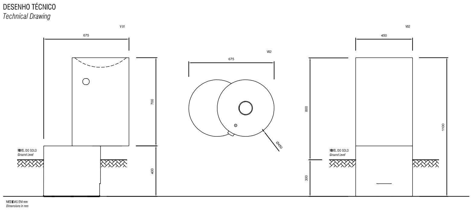 Стальной и бетонный пол фонтан amop Lugarcomum ARCH-00082944 - Вид №2