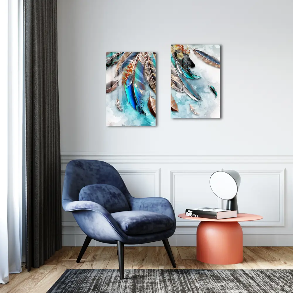 Картина на стекле Перо 2 40x60 см 85282973 STLM-2202761 ARTABOSKO  - Вид №4
