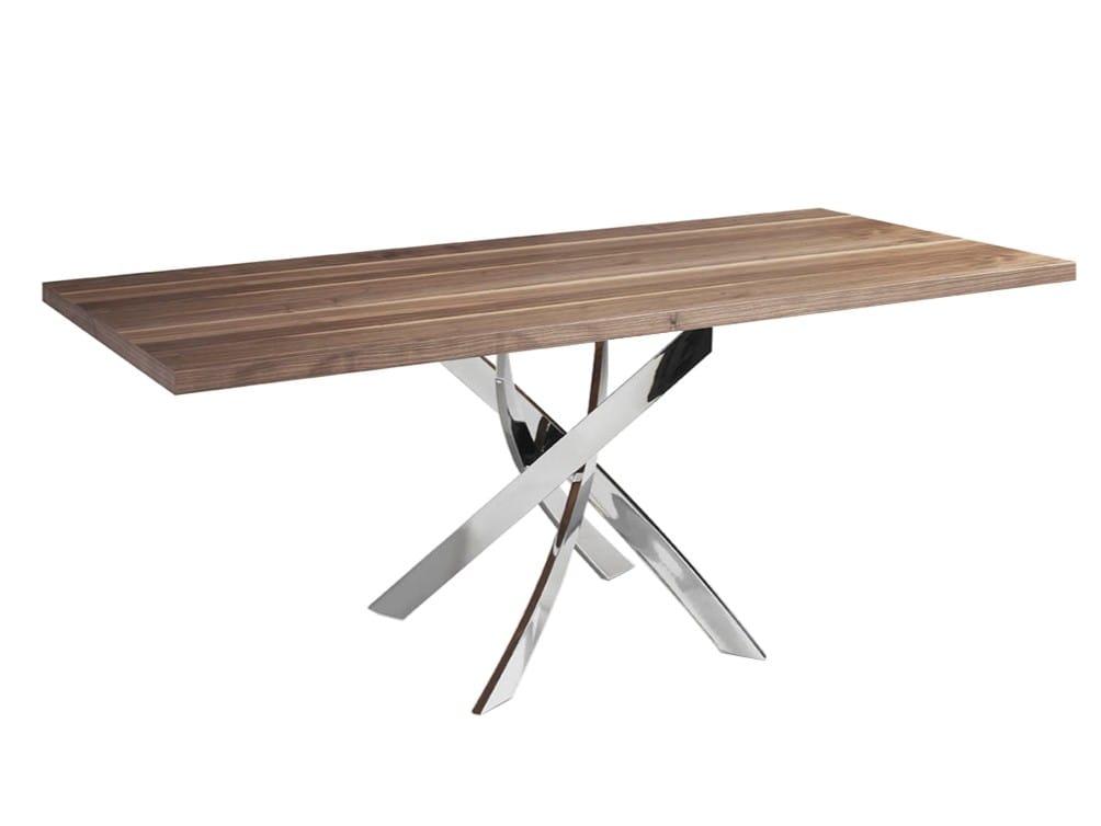 Прямоугольный стол для гостиной из стали и дерева Angel Cerda Nature Life ARCH-00077999