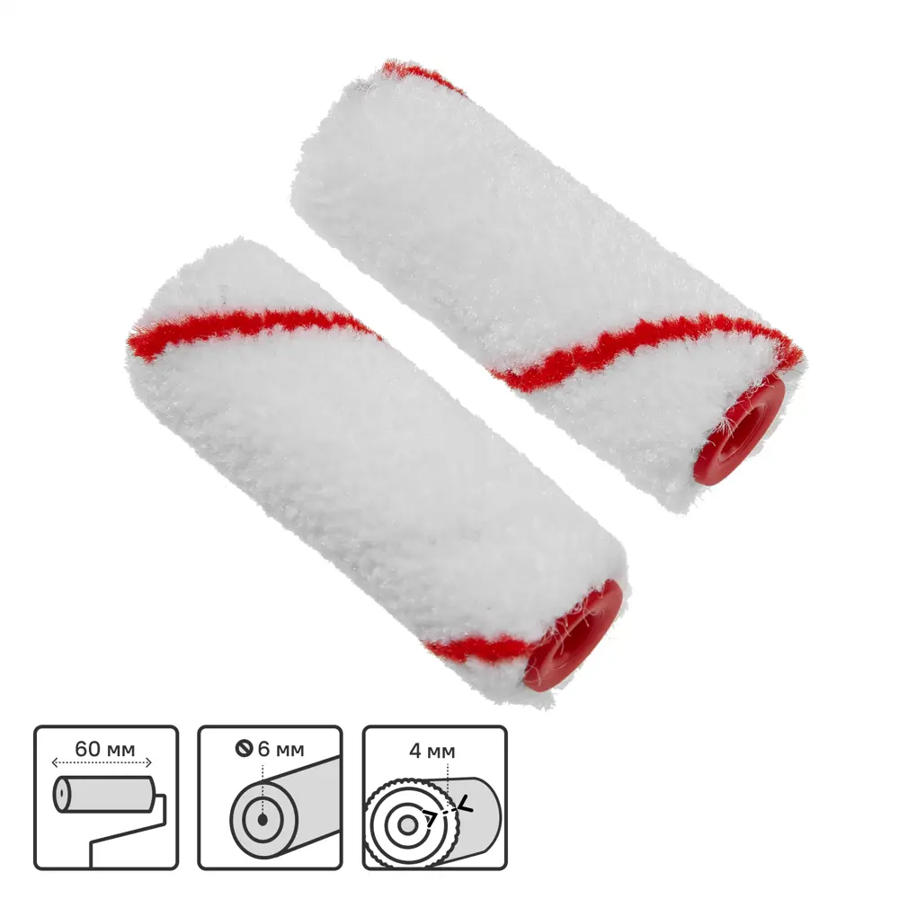 Мини-валик Dexter для лакирования 60 мм (2 шт) 82800654 STLM-0036115