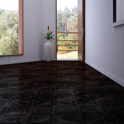 Модульный паркет Marco Ferutti Castello Castello Неро Дуб Натур с брашью (Текстурированная) 450х450 мм 2600600047 - Вид №2