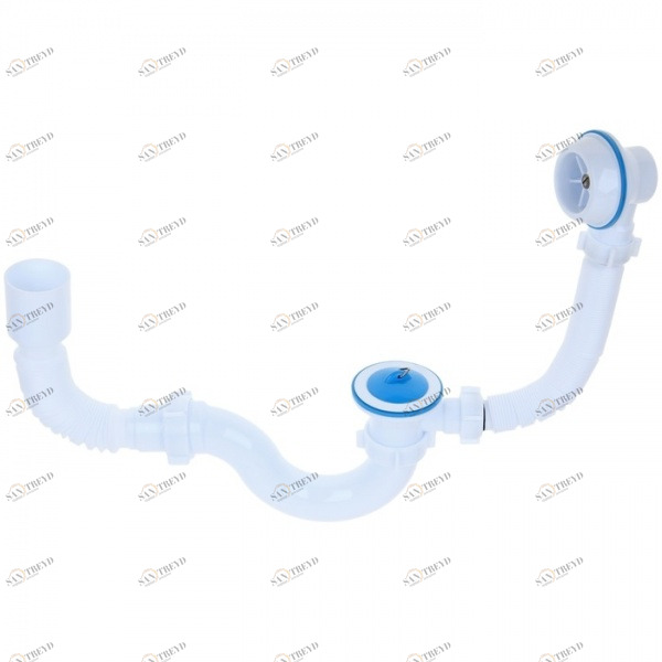 Сифон для ванны Варяг с гибкой трубой 40х50 С6155 АНИ C6155 АНИ пласт 151745