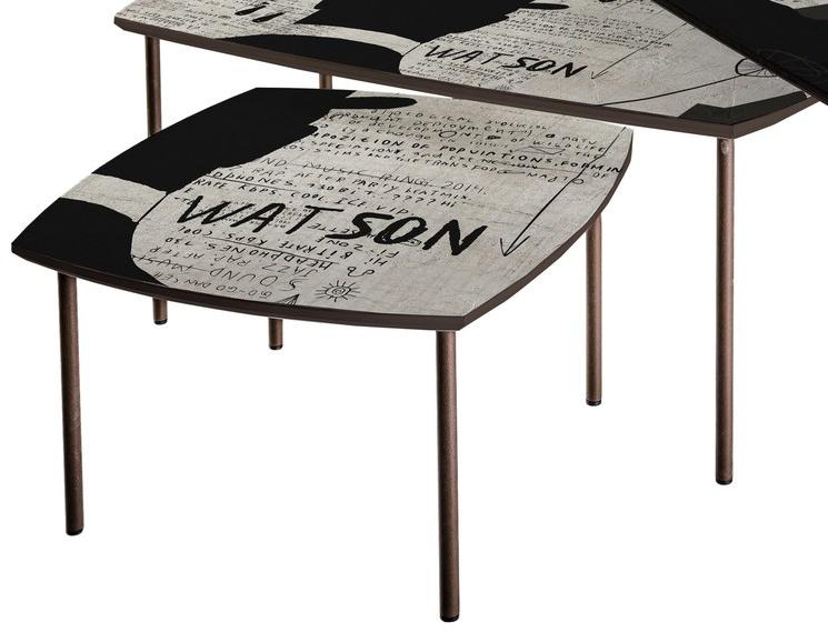 MOMENTI Низкий квадратный журнальный столик из мдф Crazy home furniture sun-id-1477056 - Вид №3