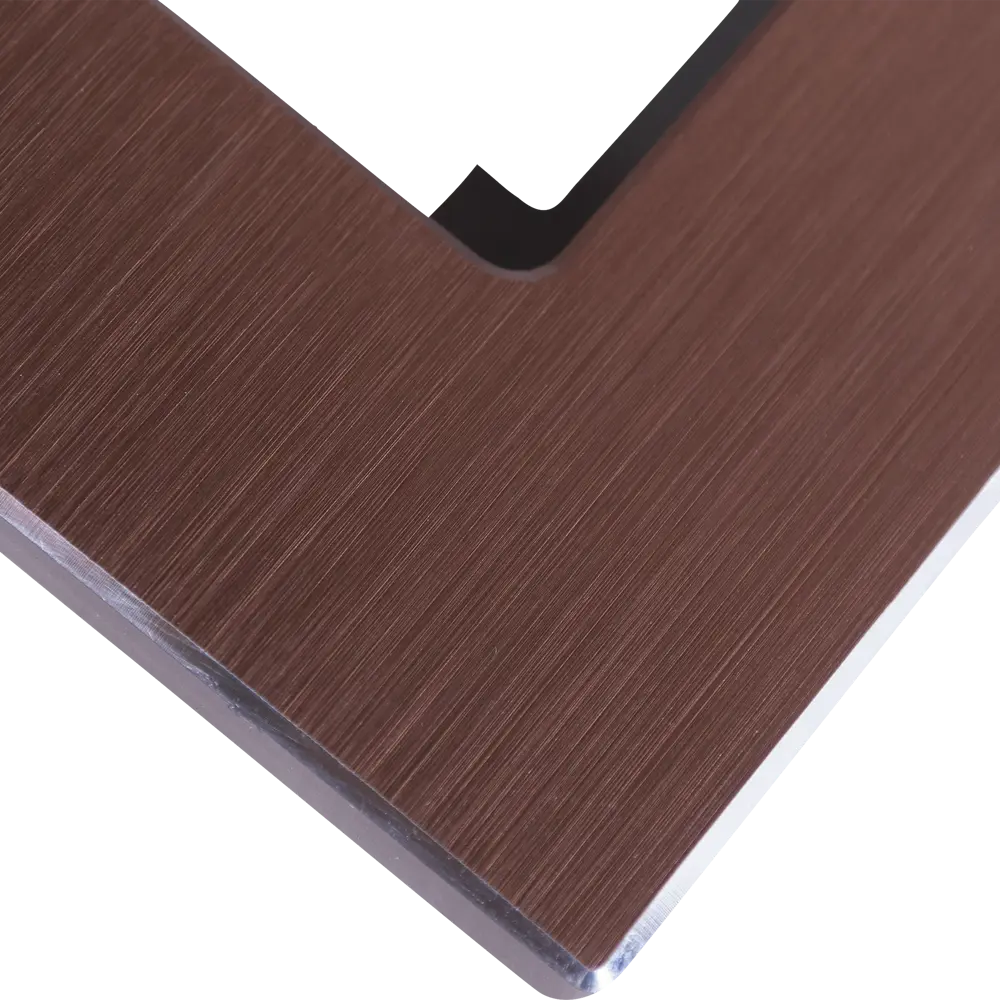 Рамка для розеток и выключателей Werkel Aluminium 2 поста, цвет коричневый STLM-2175944 - Вид №2