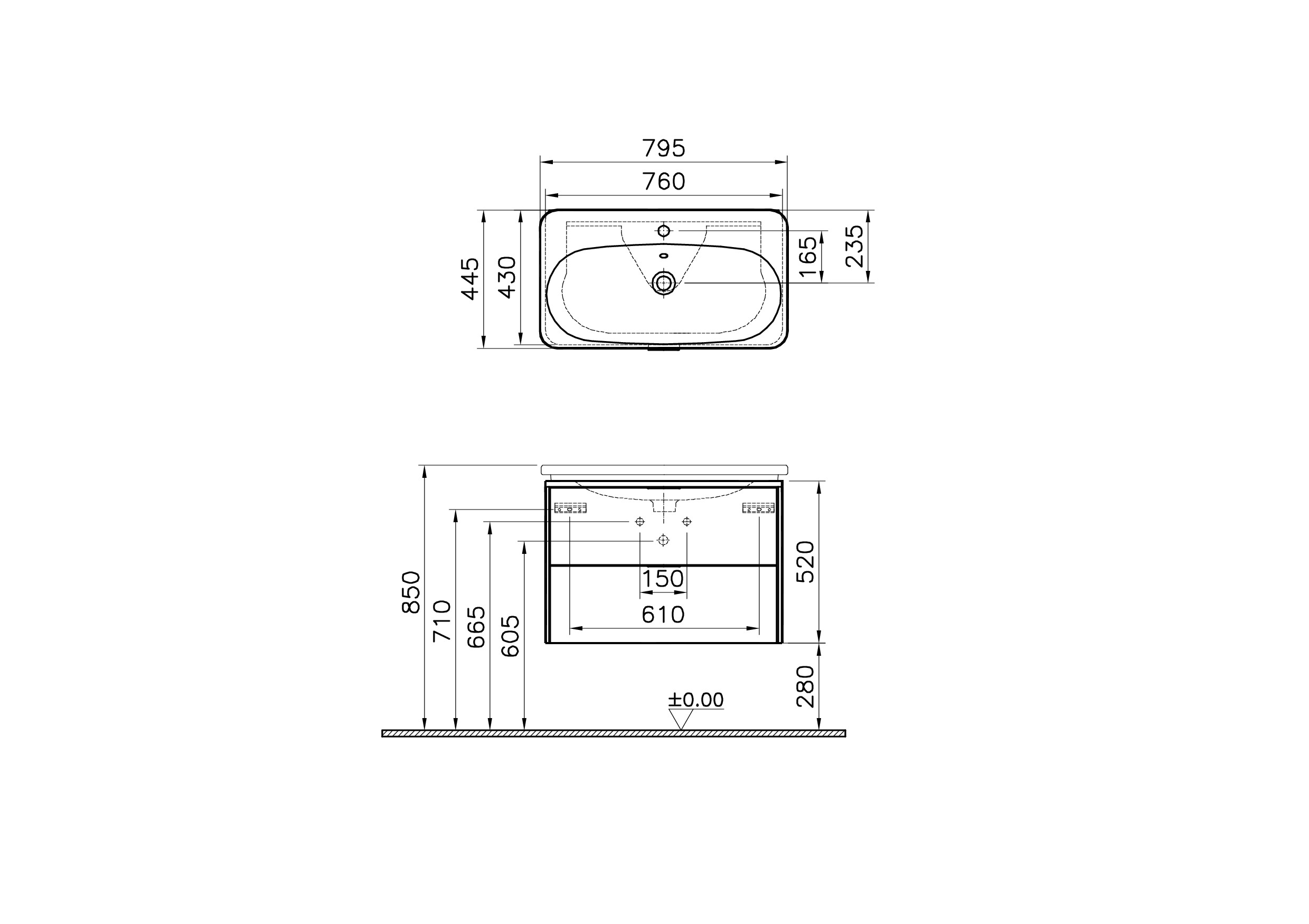 56413 Раковина Vitraglobal Nest Trendy  - Вид №1