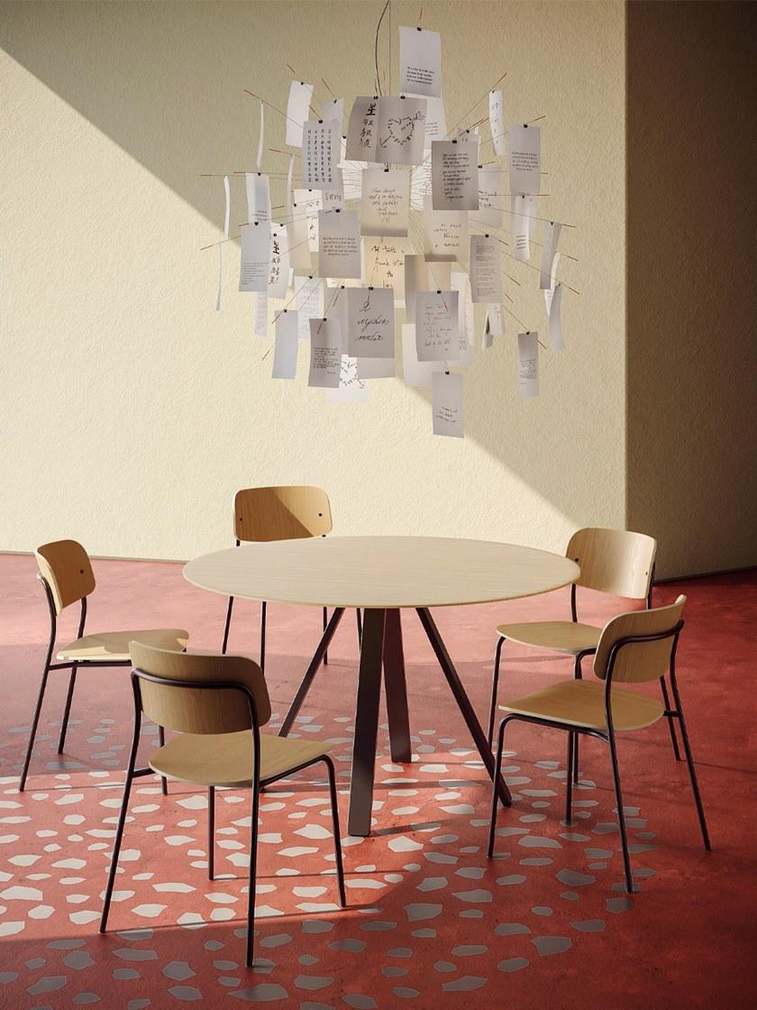 COLOS Стул из фанеры с окрашенной стальной конструкцией Daily sun-id-1462484 - Вид №3