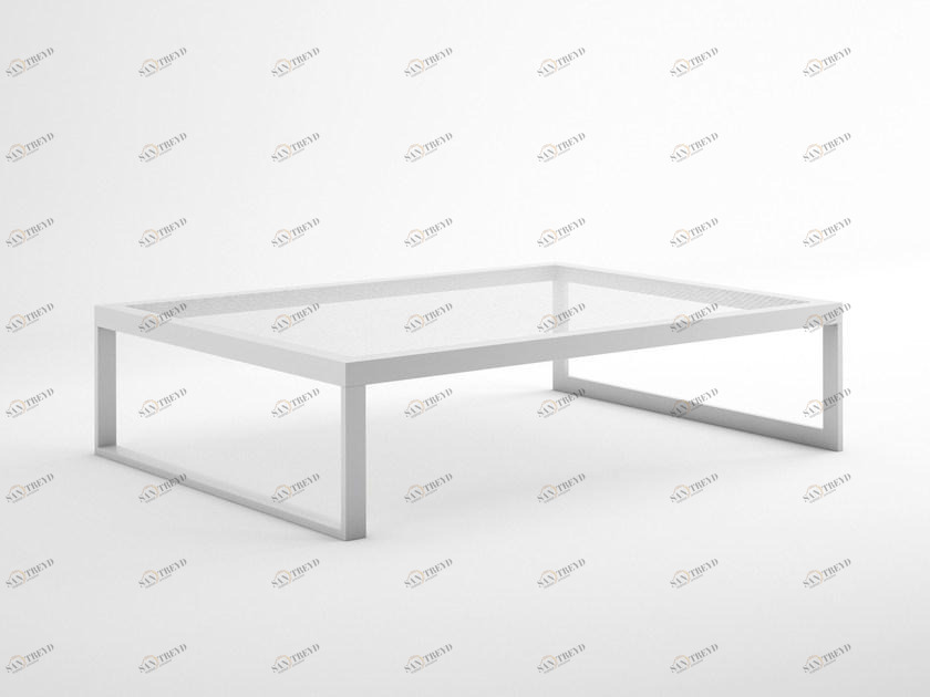 GANDIABLASCO Прямоугольный садовый стол из термолакированного алюминия Blau sun-id-1386659