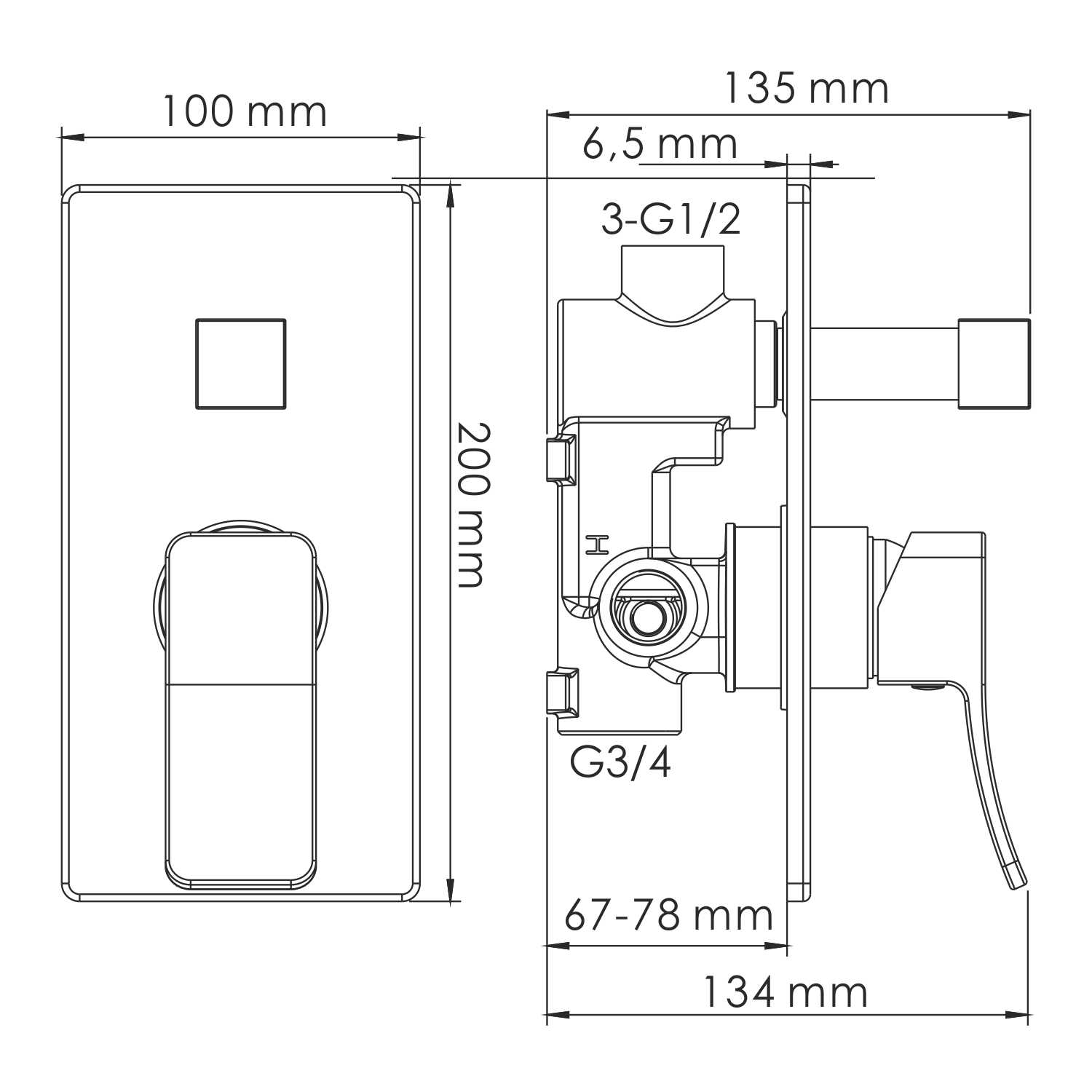 10641WHITE Aller Смеситель для ванны и душа WasserKRAFT Aller 1060WHITE  - Вид №2