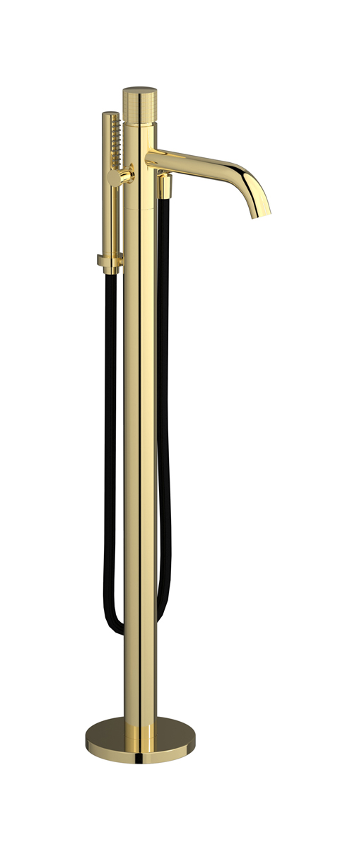 Напольный смесиель для ванны с встроенным душем. WE ARE IB ga399ii Pale Gold Gatsby