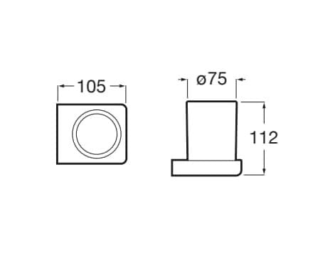 Стеклянный настенный держатель зубной щетки Roca TEMPO 817021..0 ARCH-00111391 - Вид №4