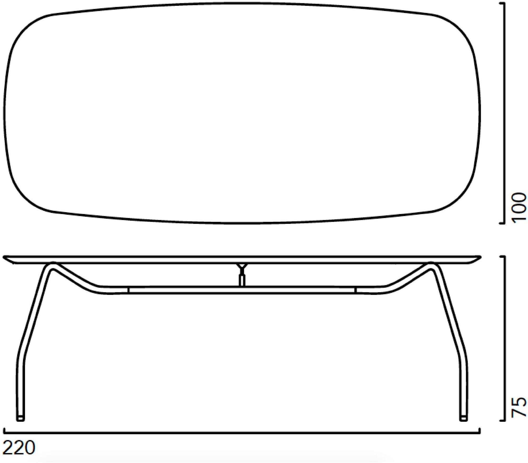 Crassevig Овальный стол из фанерованной древесины Worktop sun-id-1450548 - Вид №2