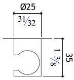 MGS Крючок для халата из нержавеющей стали Accessori per bagno sun-id-1496222 - Вид №2