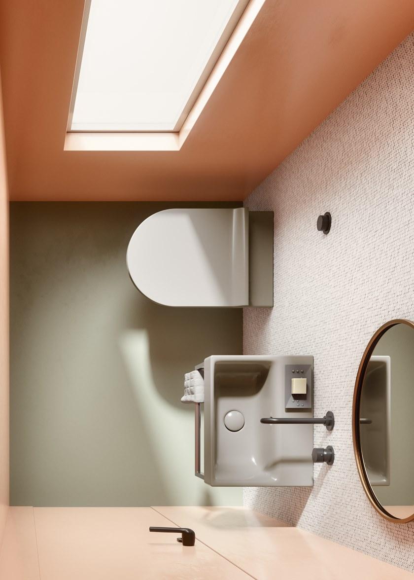 Подвесной унитаз настенный Белый GSI ceramica Color elements Италия sun-id-1439737 - Вид №19