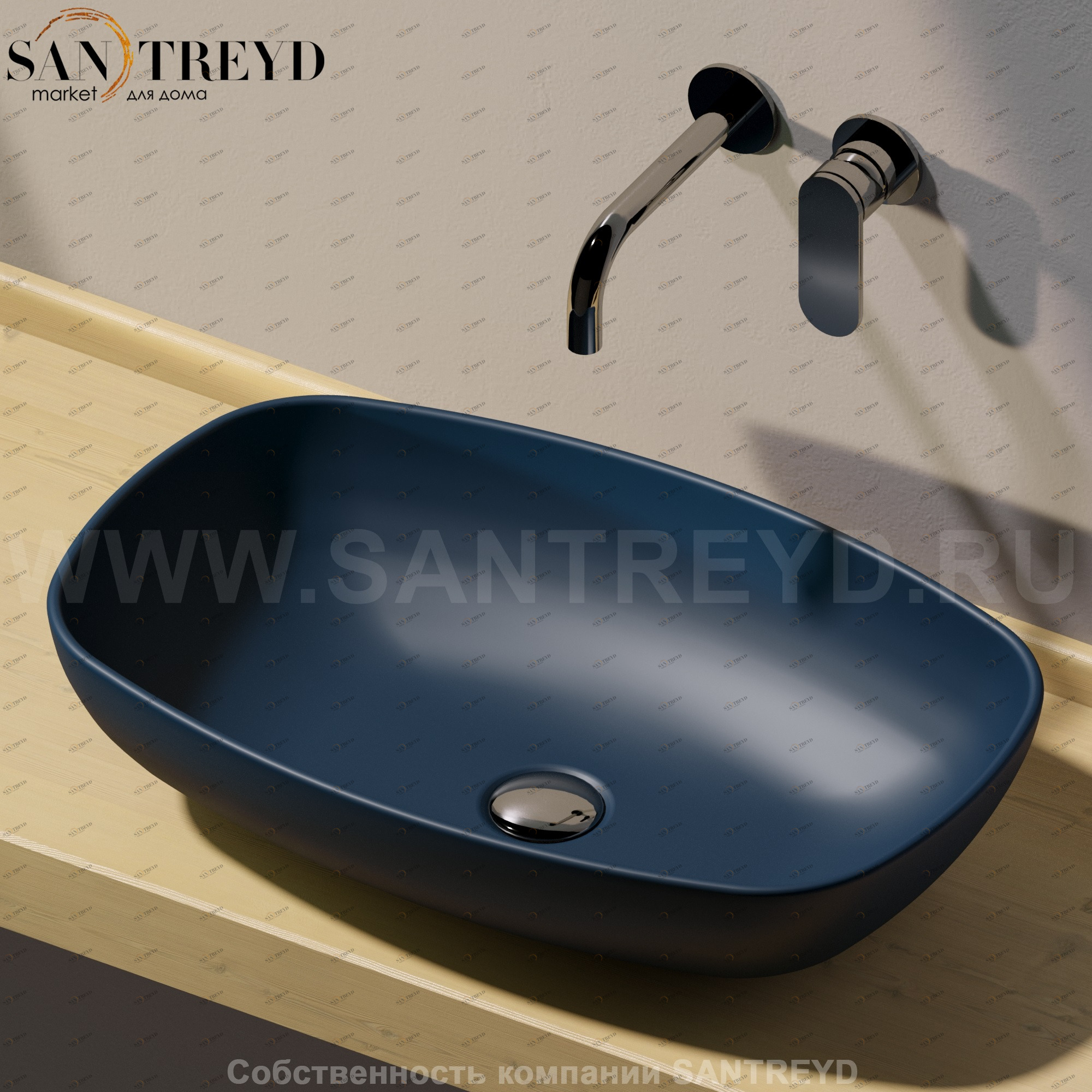 ND60A7016 Накладная раковина на столешницу  прямоугольная Ceramica Flaminia Nuda