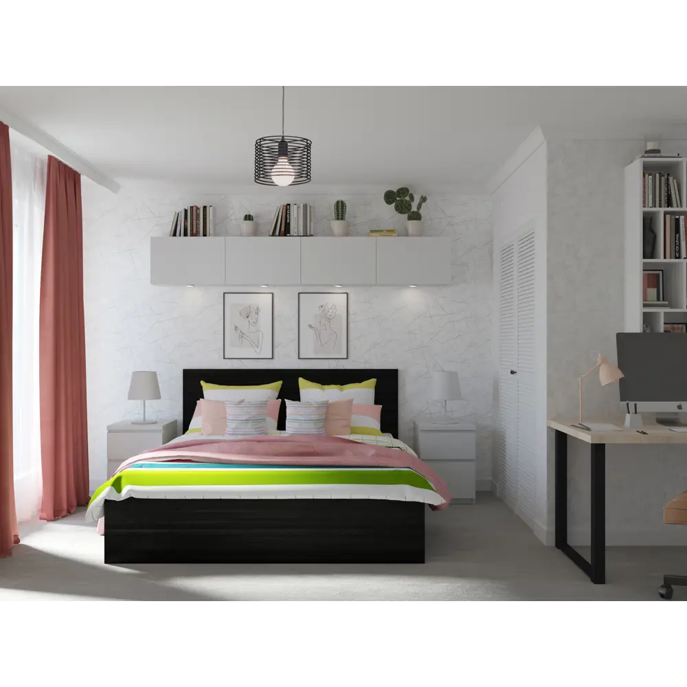 Стеллаж настенный 116x26.3x38 см ЛДСП цвет белый 82253625 STLM-2152452 Santreyd  - Вид №7