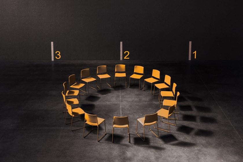 ENEA Стул из полипропилена, штабелируемый салазками Ema sun-id-1372132 - Вид №9