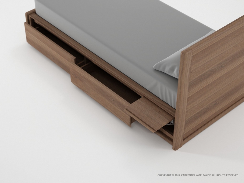 438_1040 Кровать односпальная (размер матраса 90х200) Karpenter Circa17 - Вид №3