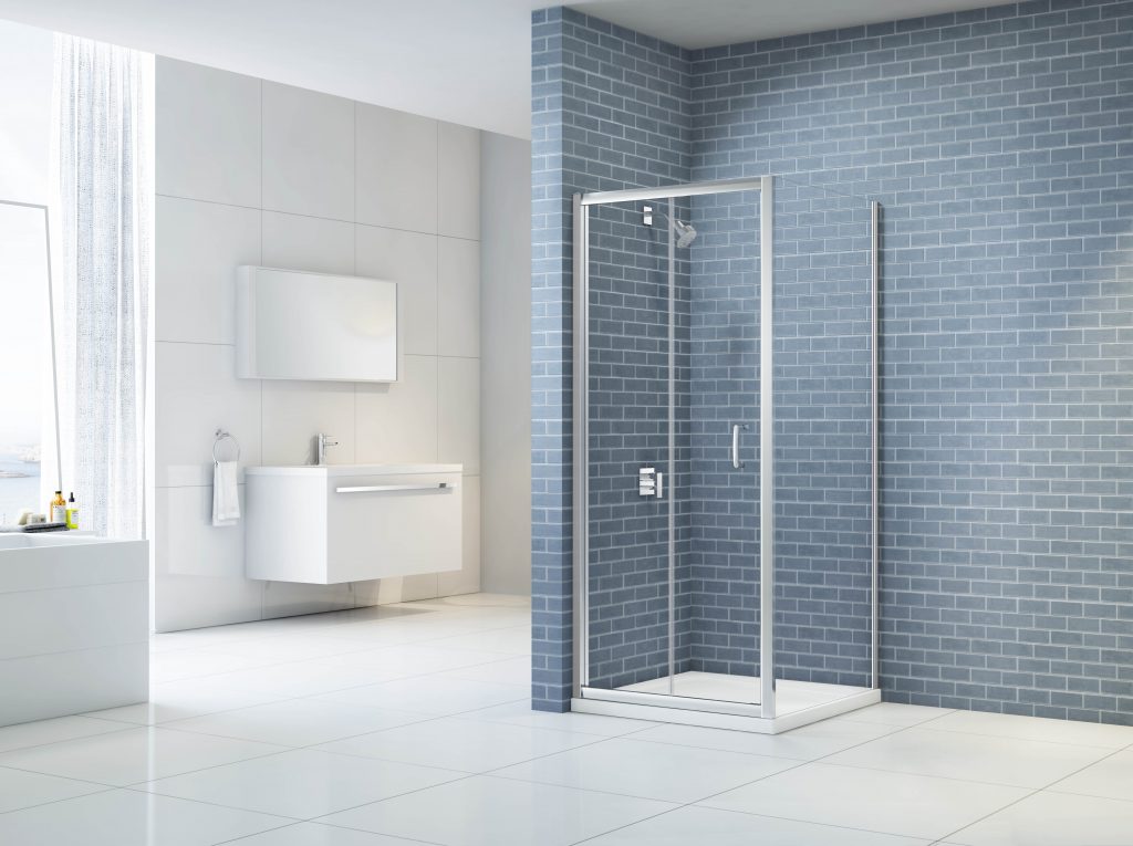 Дверь душевая для установки с боковой панелью KAB80 Merlyn MERLYN IQ Хромированный 