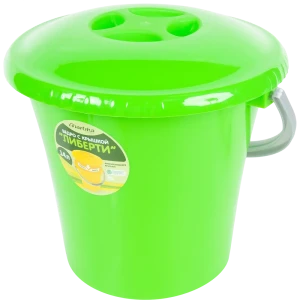Ведро с крышкой зеленое 14 л.