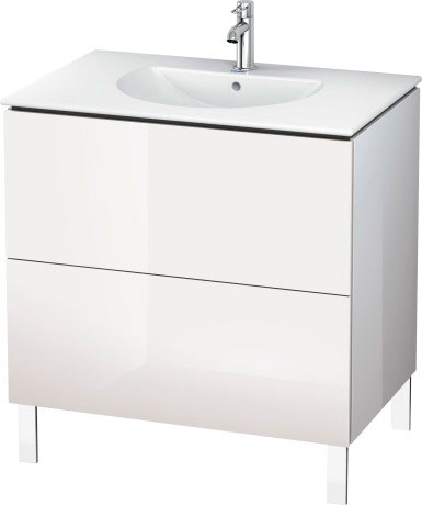 LC660604747 L-Cube Тумбочка напольная Каменно-синий глянцевый лак Duravit - Вид №2