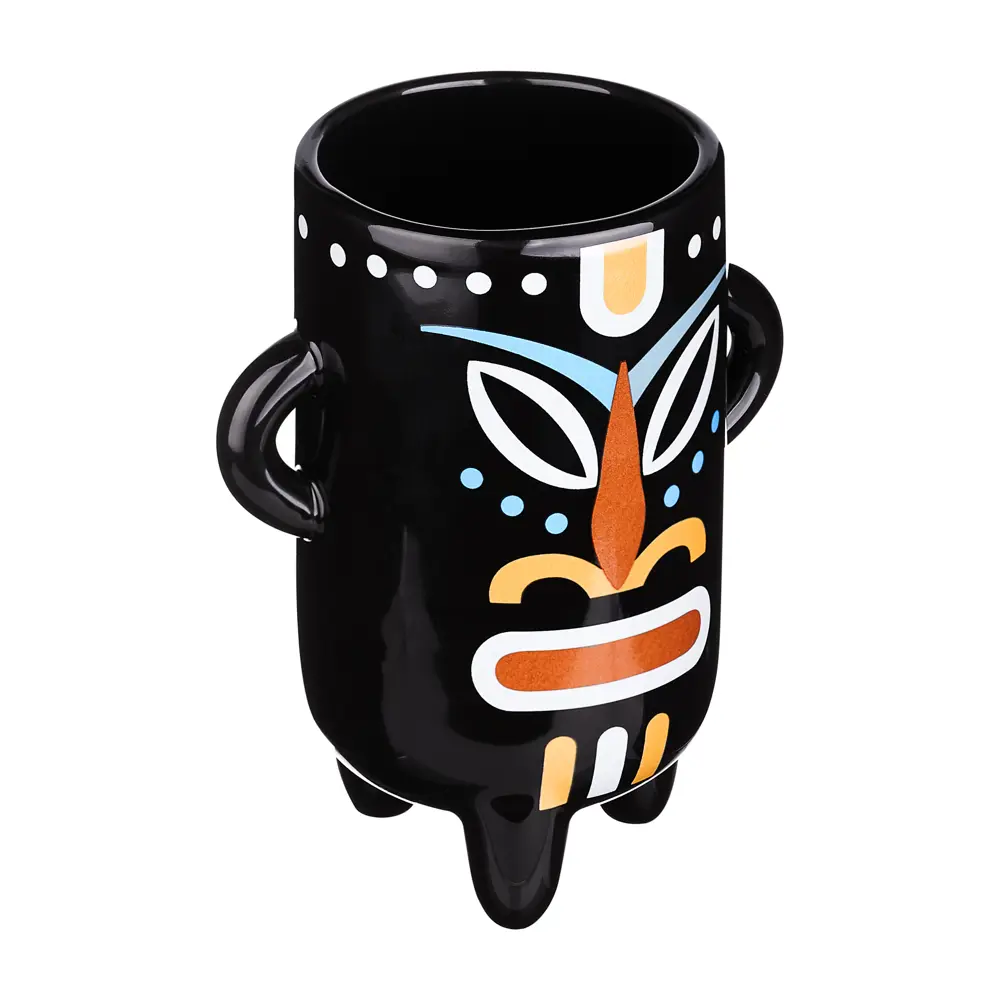 Стакан для зубных щеток Moroshka Bantu керамика цвет черный STLM-2155078