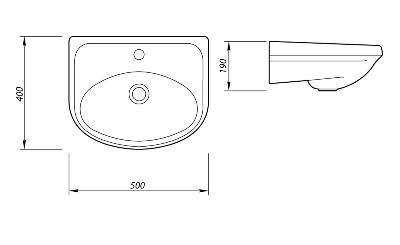 7152 Подвесная раковина настенная овальная Лобненский Стройфарфор  белая  - Вид №1