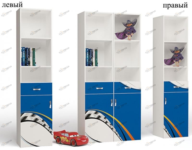 Стеллаж узкий ABC-KING La-Man, (левый синий 4631148150799