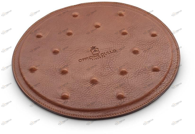Officine Gullo Круглая кожаная подставка для ног sun-id-1442664