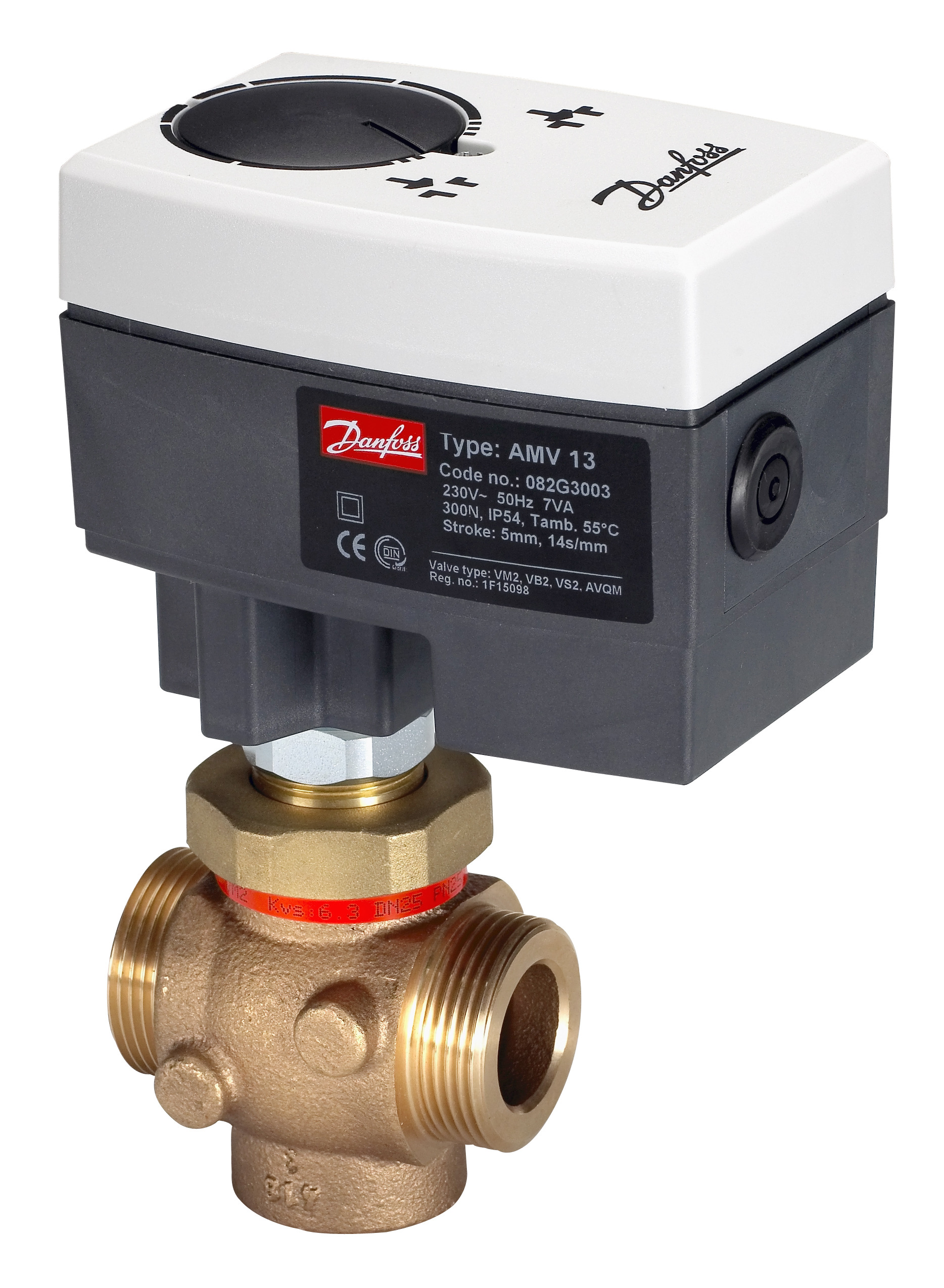 Danfoss Редукторные электроприводы с трехпозиционным управлением Электропривод импульсный AMV 86 230В 082G1461  - Вид №25