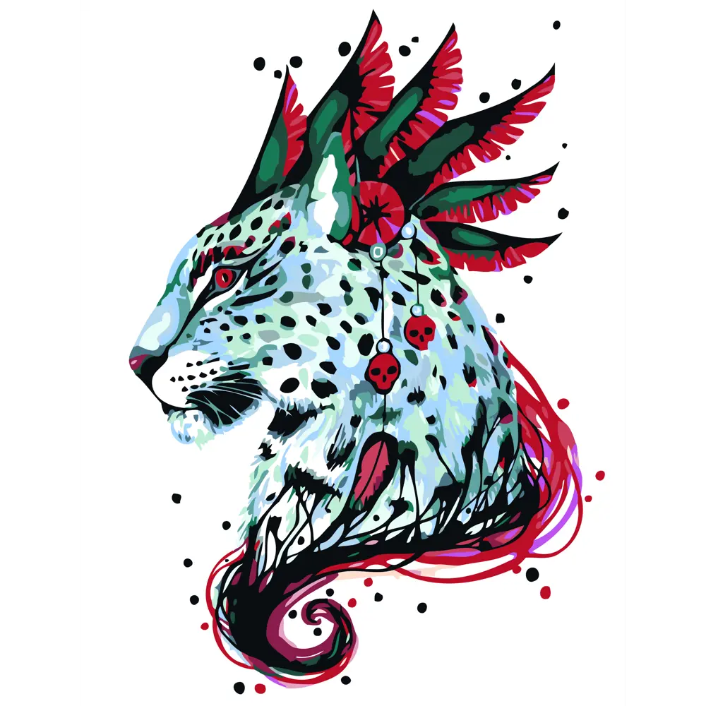 Картина по номерам Леопард 30х40 см FBRUSH STLM-2078904