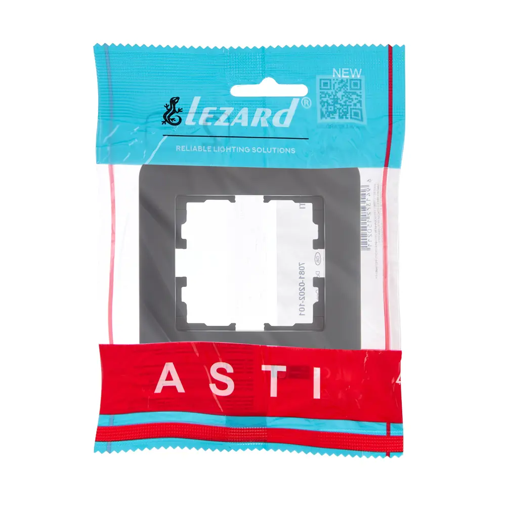 Рамка для розеток и выключателей Lezard Asti 1 пост горизонтальная цвет черный бархат STLM-2180692 - Вид №3