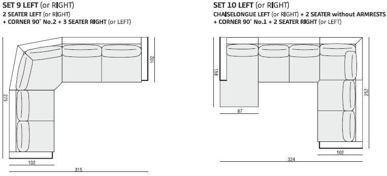 Sits Диван из ткани с шезлонгом Ronja sun-id-1405814 - Вид №10