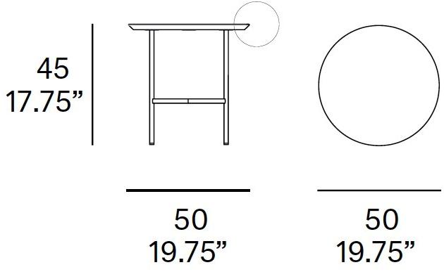 EXPORMIM Круглый садовый столик из dekton®  C916 / c910  - Вид №9