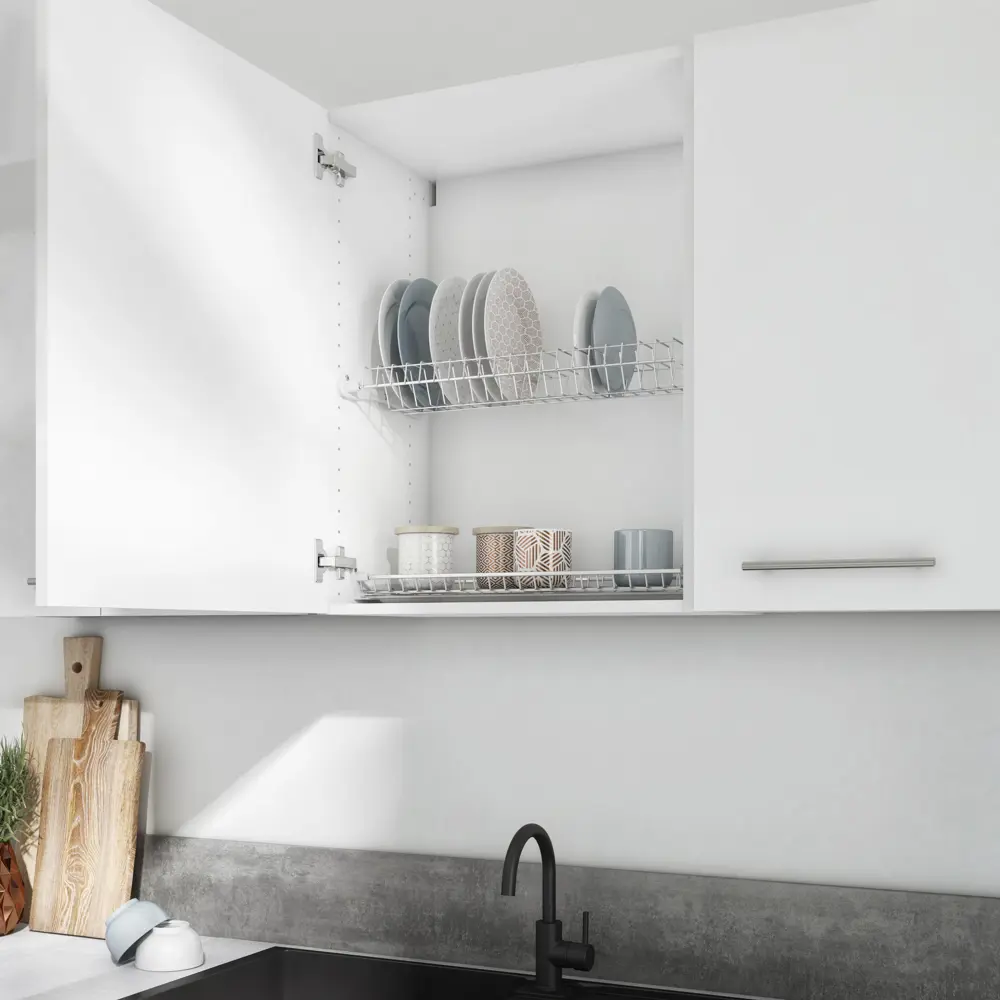 Сушилка для посуды в шкаф Delinia ID 54.4x7x22.4 см двухъярусная металл цвет хром STLM-2050580 - Вид №2