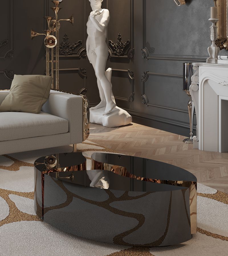 0-302 Овальный черный центральный стол Lapiaz Boca Do Lobo  - Вид №10