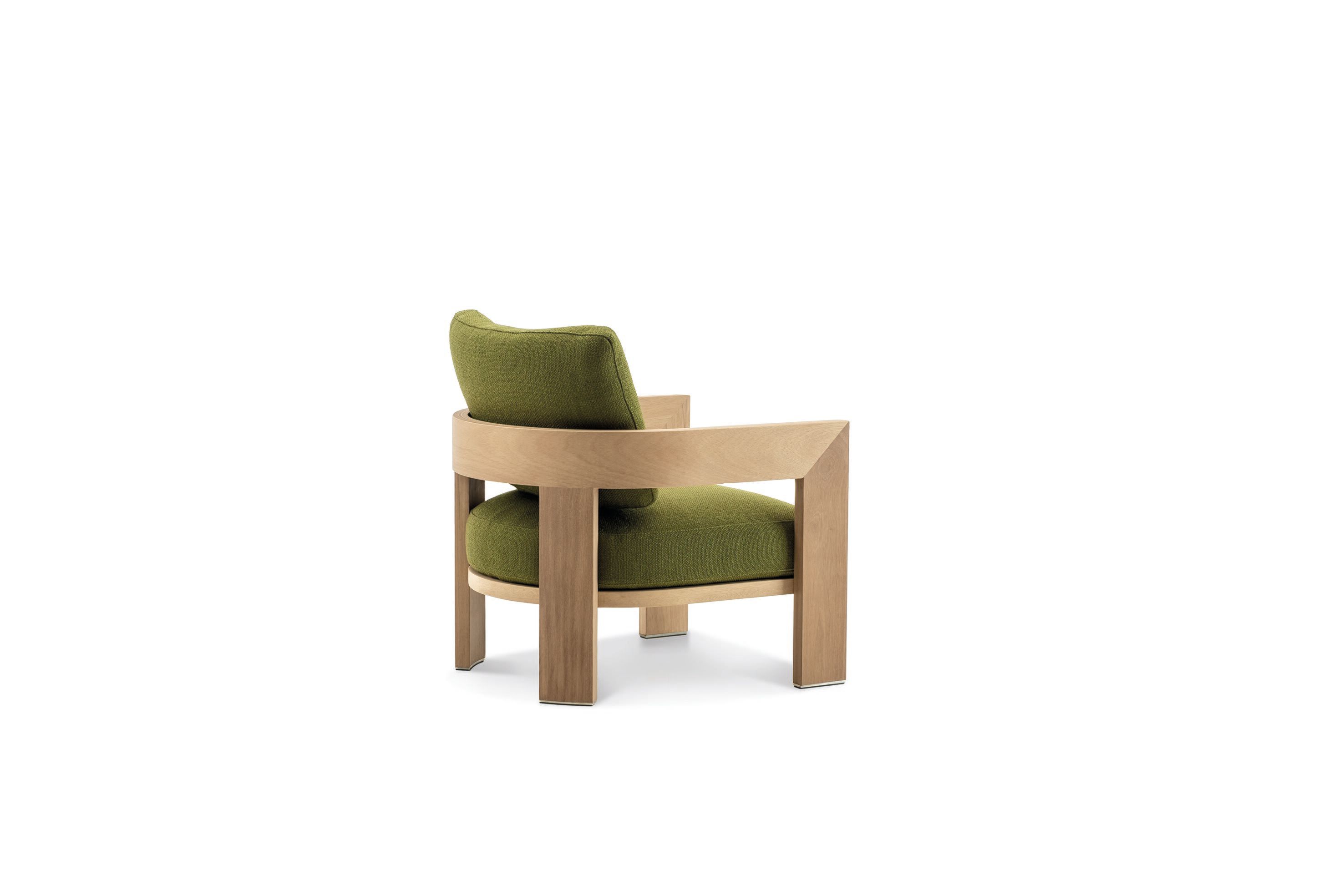 Ткань и ироко открытый стул с подлокотниками Minotti WARHOL IROKO NATURE ARCH-00088404 - Вид №1