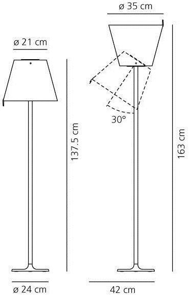 Artemide Регулируемый галогенный торшер Melampo 0123020a - Вид №1