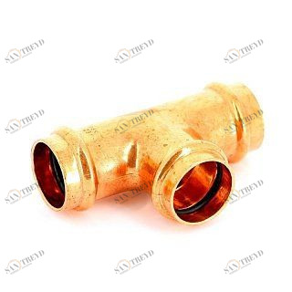 Тройник пресс 42x35x35 медный IBP P513004235035