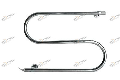 Полотенцесушитель электрический ТЕРА S-образный 420х600 (ПСН-03-02) с кронш. 40Вт 219114