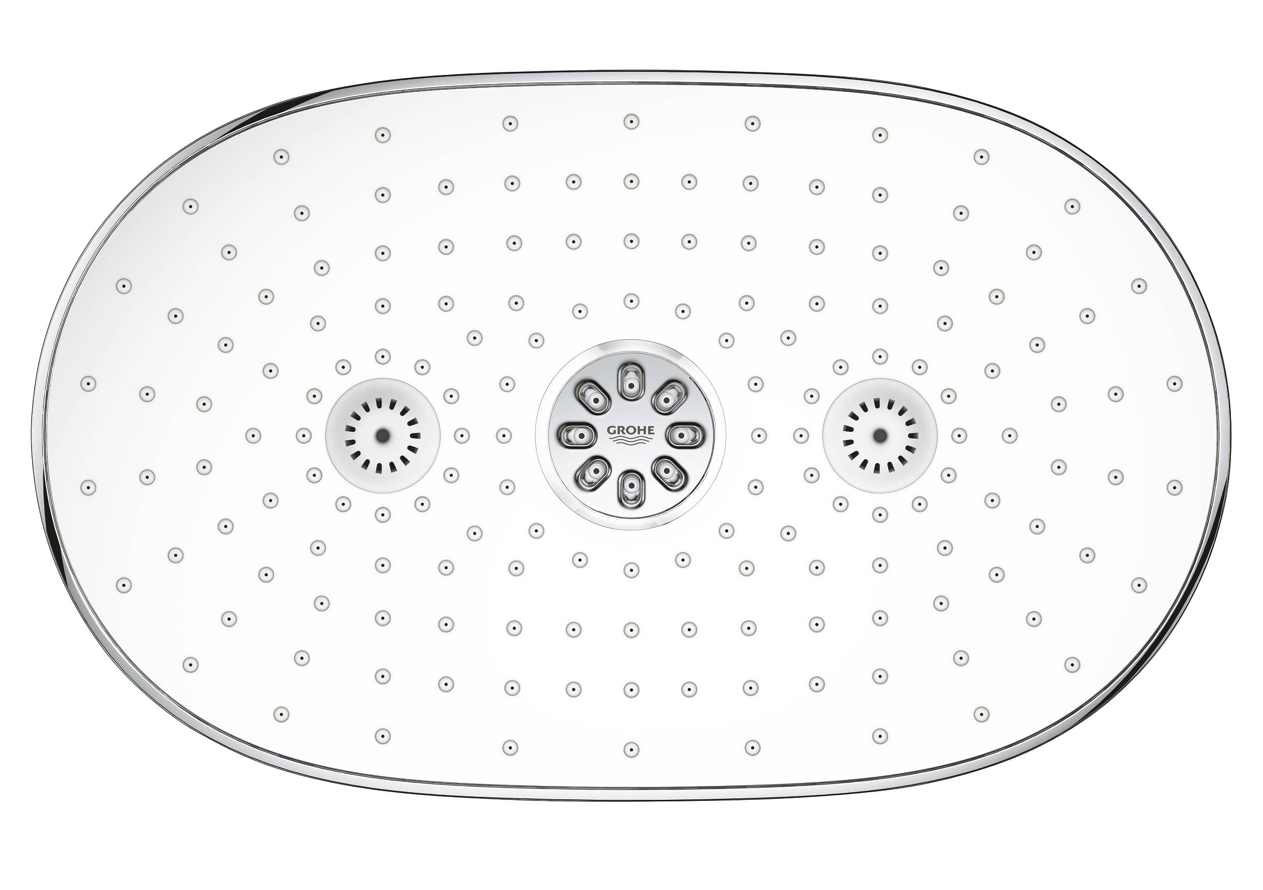 Верхний душ GROHE Rainshower SmartControl 360 с душевым кронштейном, 360 x 220 мм, белая луна (26254LS0) - Вид №1
