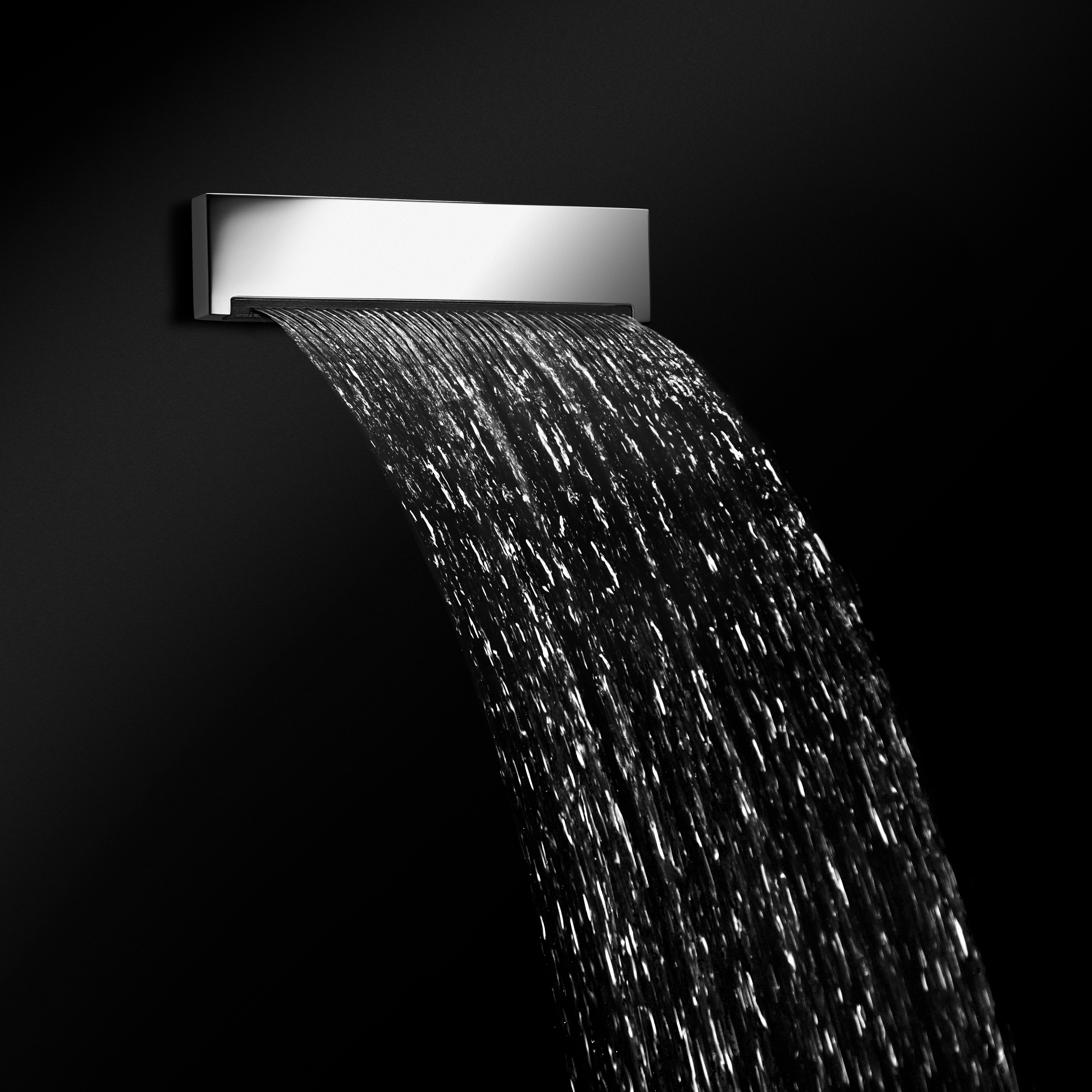 WATER FALL Каскадный излив с отдельными форсунками для настенного монтажа - матовый черный DornBracht 13425979-33 - Вид №2