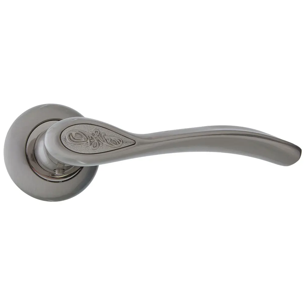 Ручки дверные на розетке Renz Флория, ЦАМ, цвет матовый никель STLM-2156411