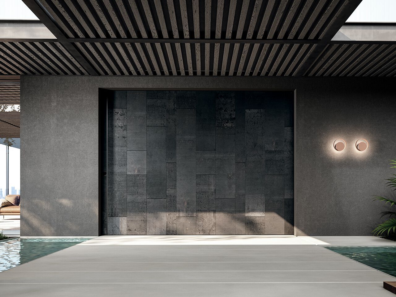 Раздвижная бронированная входная дверь Oikos Парус ARCH-00103083 - Вид №1