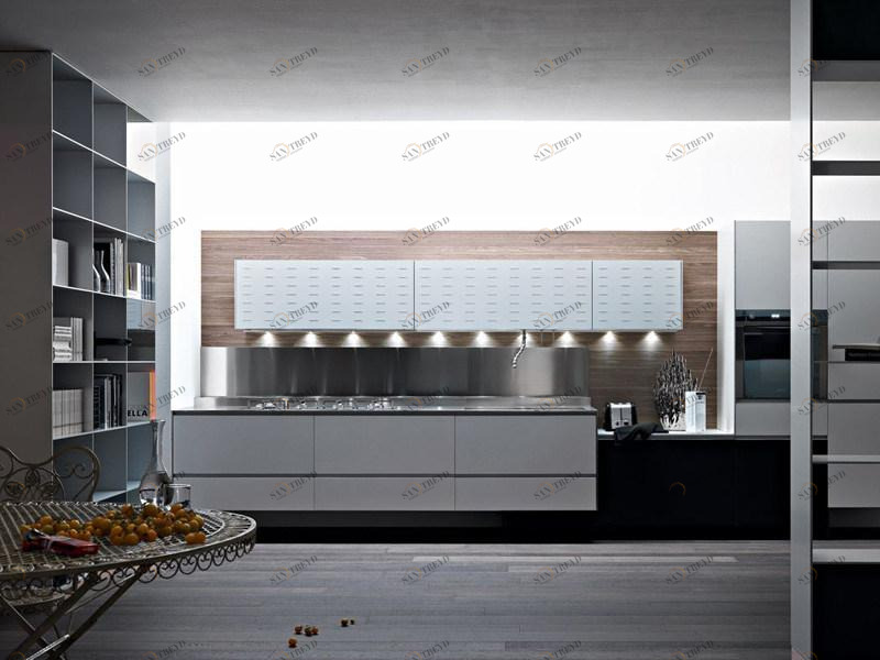 VALCUCINE Кухня из алюминия, окрашенного в белый цвет Riciclantica sun-id-1430428