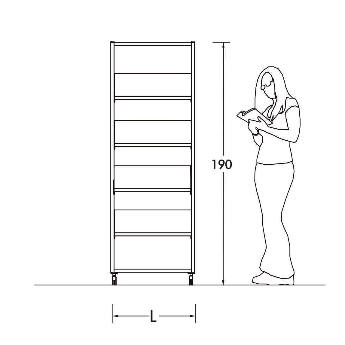 Напольная витрина с колесами с наклонными панелями STUDIO T InUno ARCH-00076147 - Вид №4