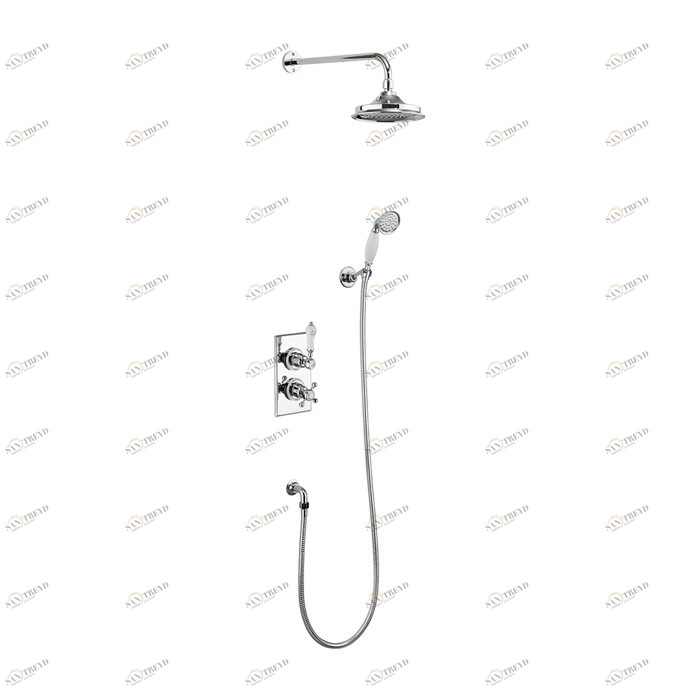 Душевая стойка c встроенным термостатом TF2S c душевой насадкой 9'' Trent Burlington TF2S, V17/ARCV17 CHR