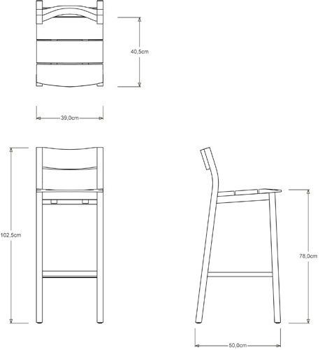 TRIBÙ Табурет садовый из тика Kos 04016 - Вид №2
