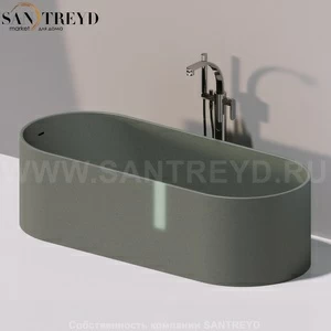 Flaminia OVAL Ванна свободностоящая серая OV170.7037